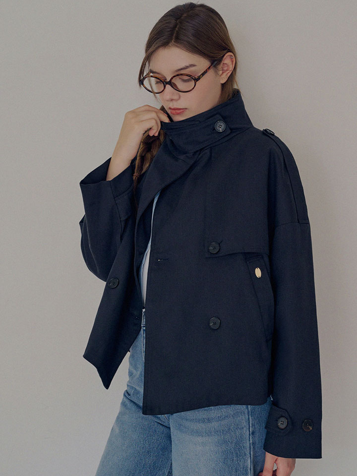 HIGH NECK HALF JACKET