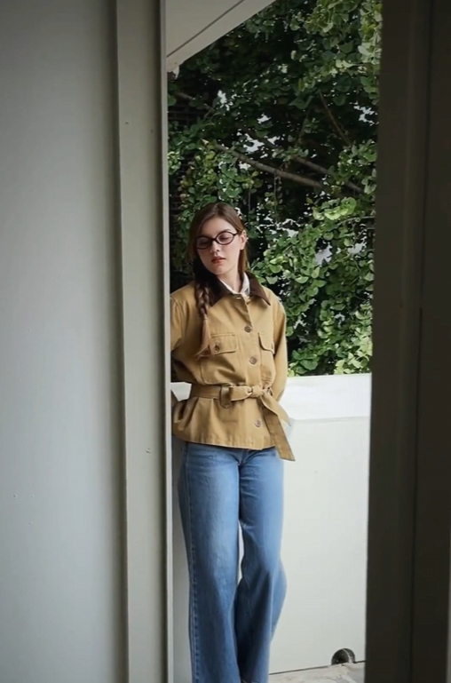 BELTED COTTON WORK JACKET 🍂