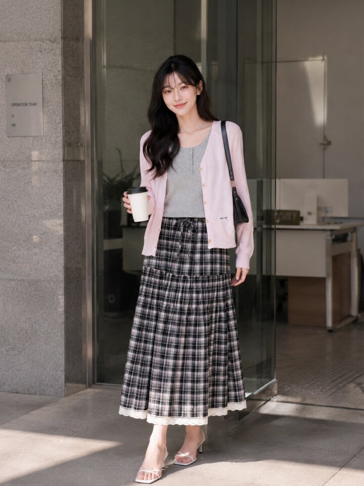 온도차 걱정을 줄여주는 레이어드 출근룩
