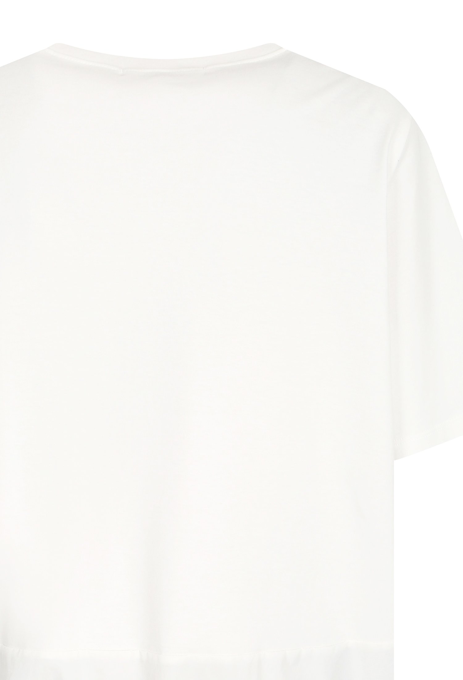 배색 스트링 프레임 티셔츠 (WHITE)