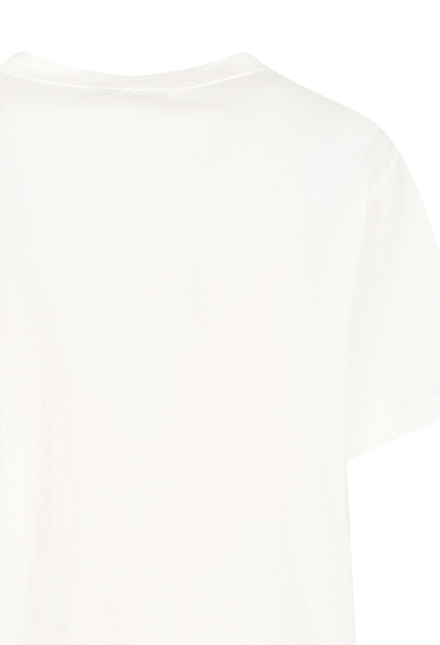 자수 포인트 프린트 패치 티셔츠 (IVORY)