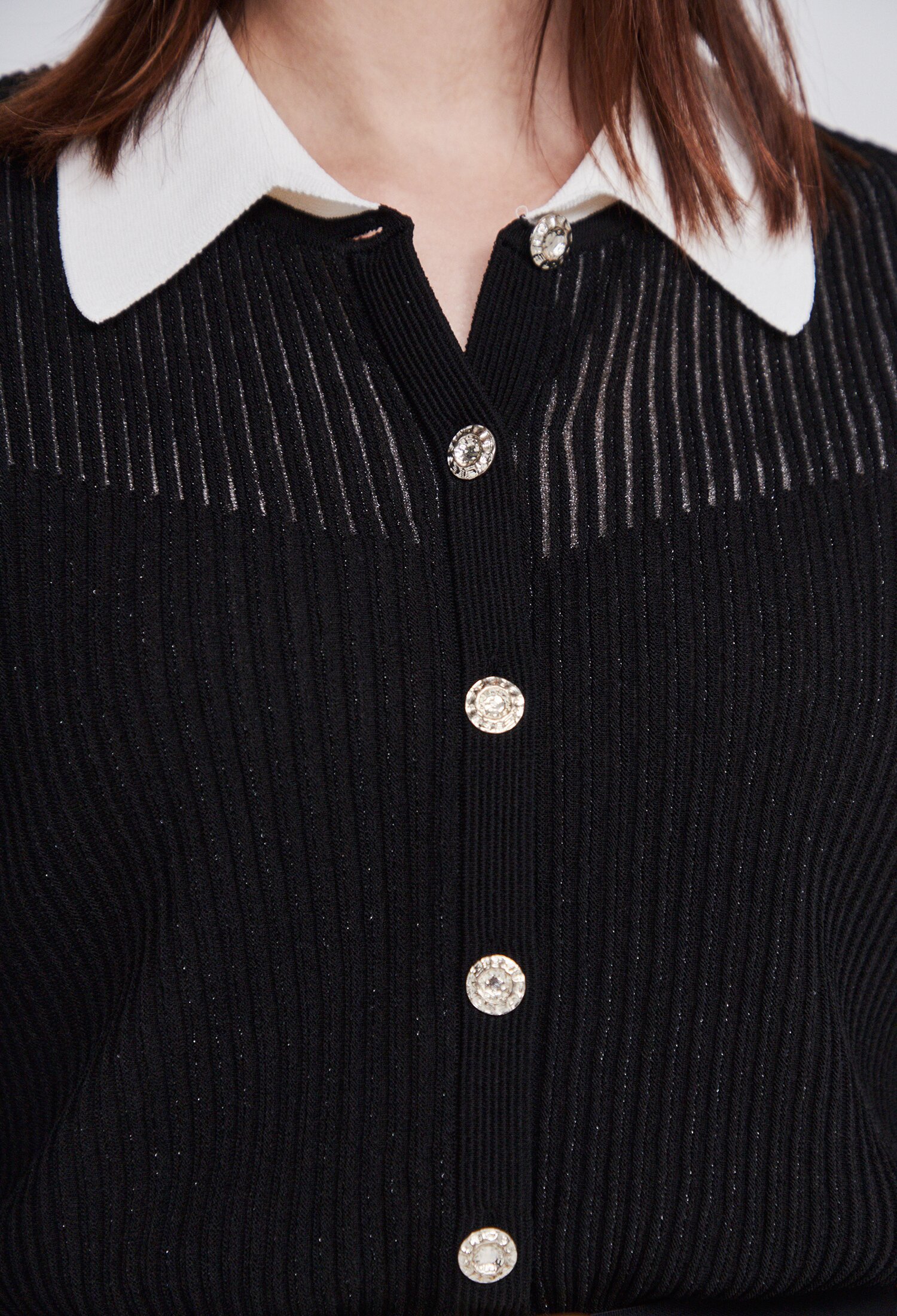 벨티드 시스루 플리츠 니트 원피스 (BLACK)