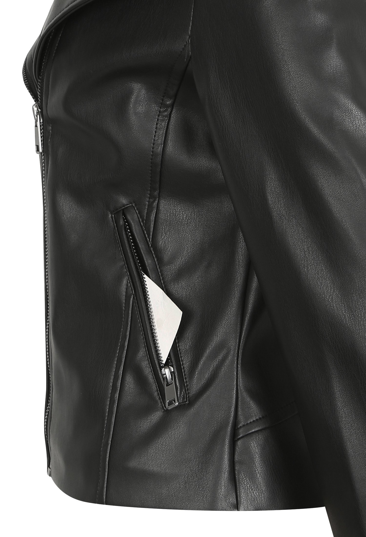 슬림핏 투웨이 레더 재킷 (BLACK)