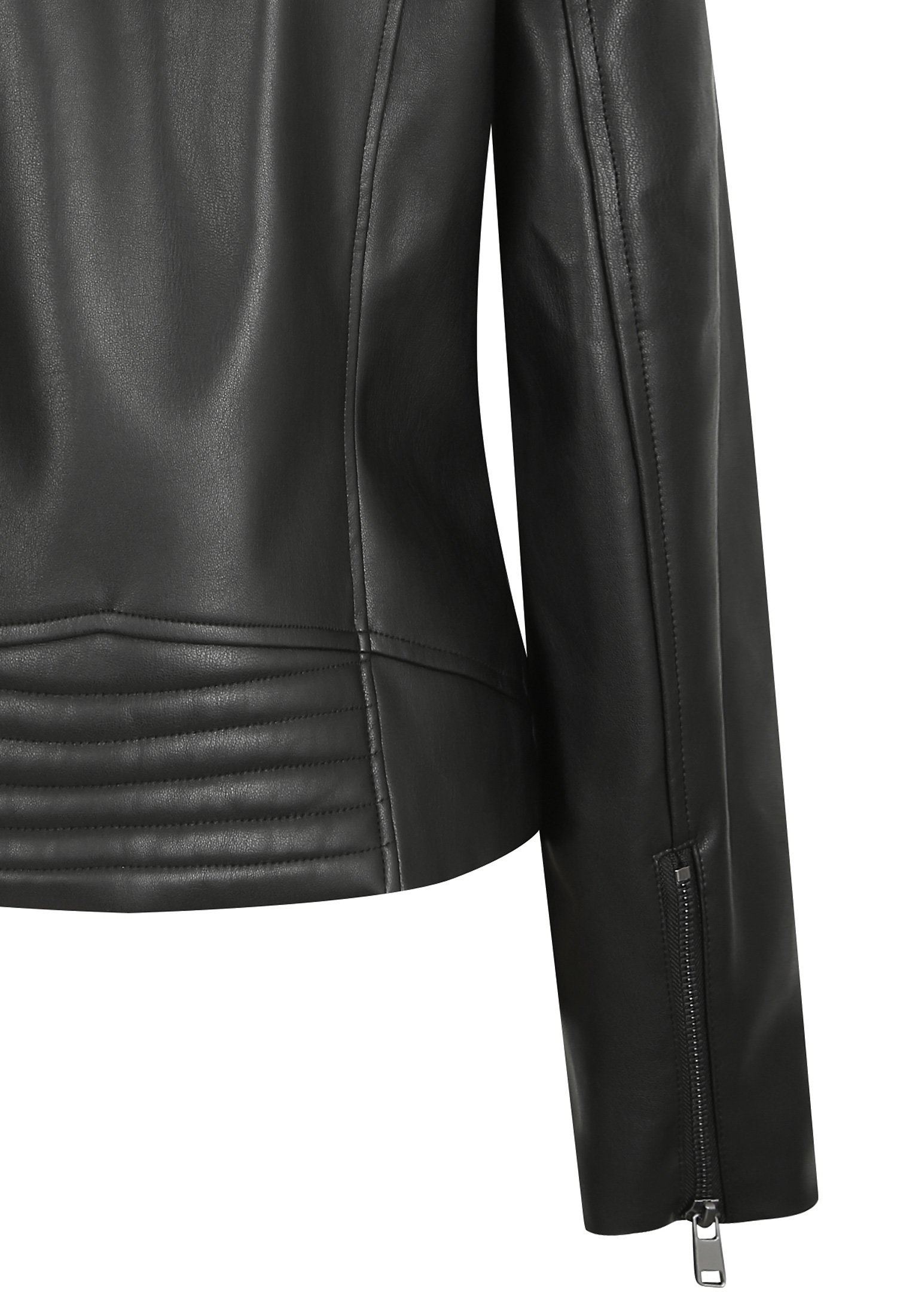 슬림핏 투웨이 레더 재킷 (BLACK)