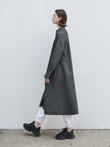 shirring neck string long jumper_CHARCOAL
