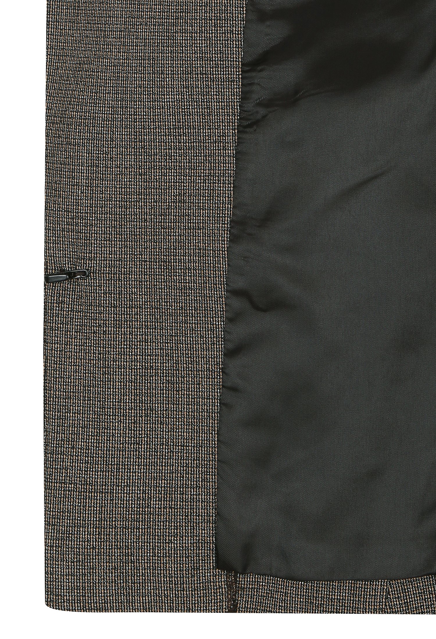 더블 버튼 장식 잔체크 숏 재킷 (BROWN)