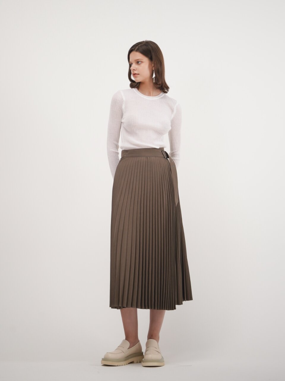 Slim Ribbed Wool Knit_D.Grey