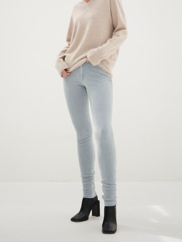 Knit Denim Skinny Pants_L.Blue