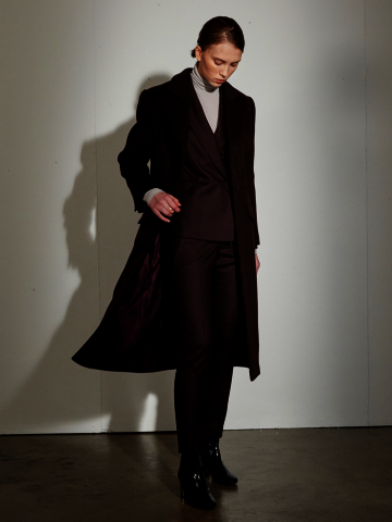 CASHMERE D'OR COAT BROWNWINE