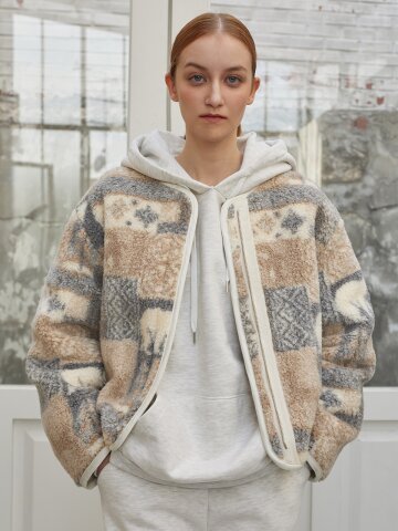 Crop Dumble Reversible Jumper - Ivory