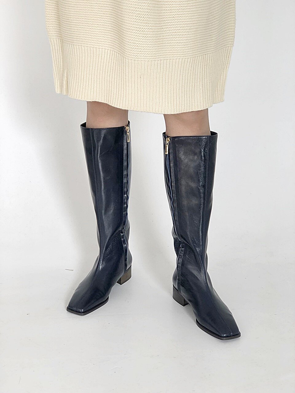 	daily chic long boots navy