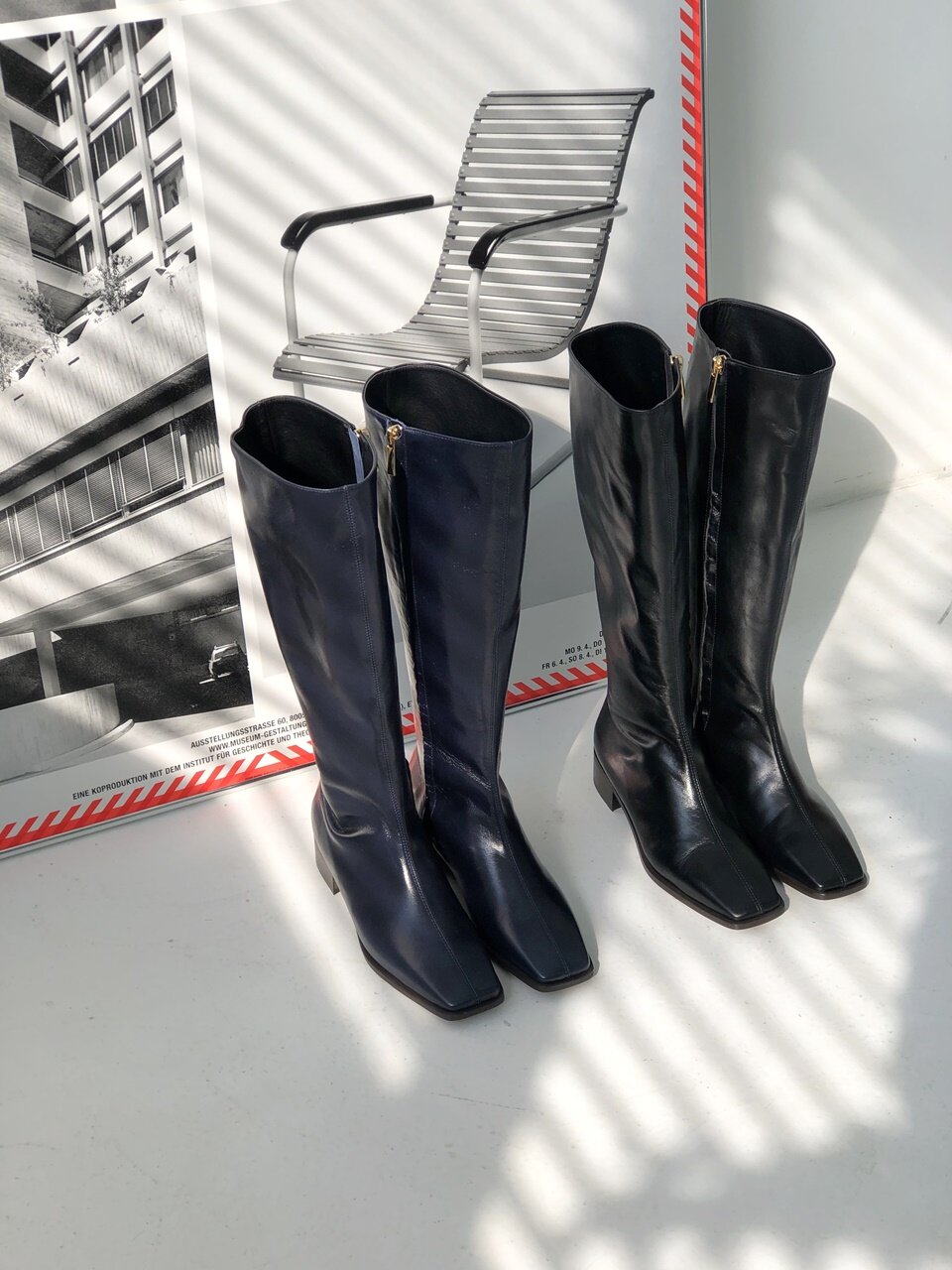 	daily chic long boots navy