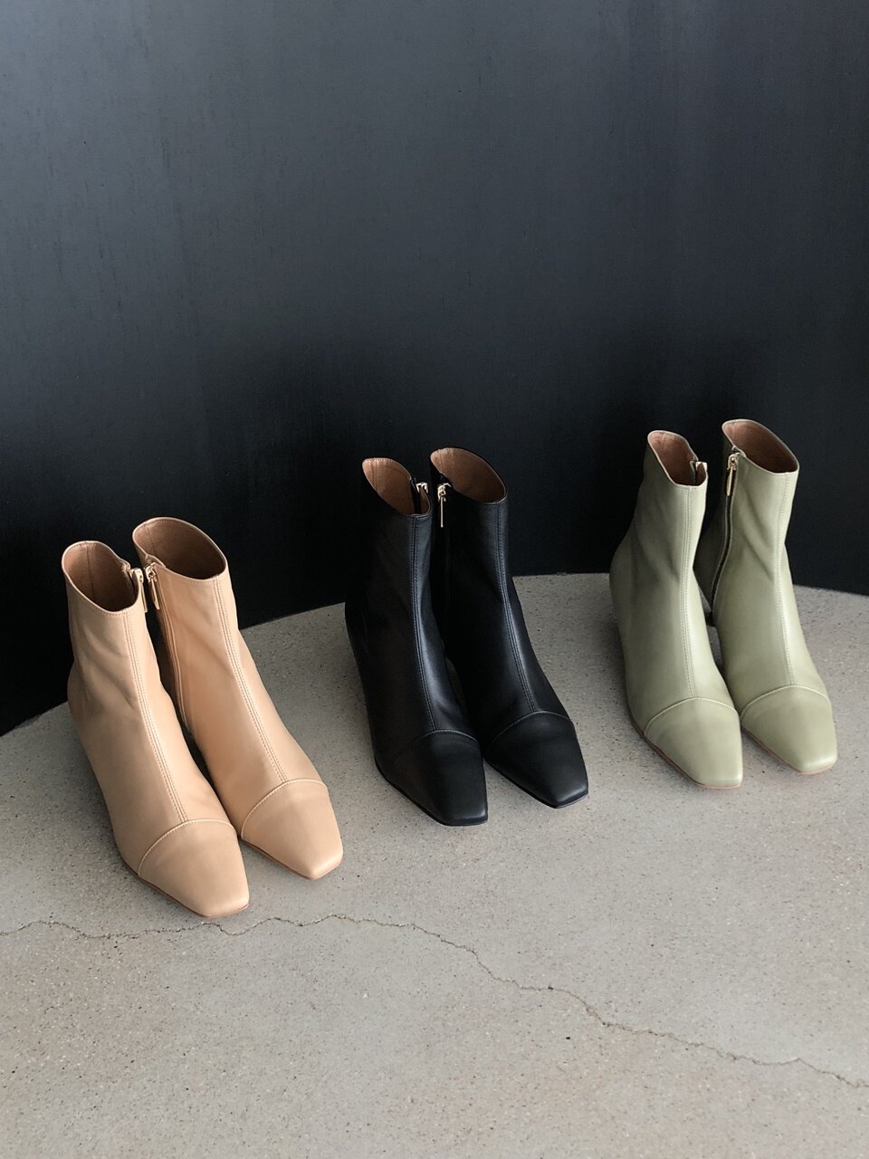 simply slim ankle boots black