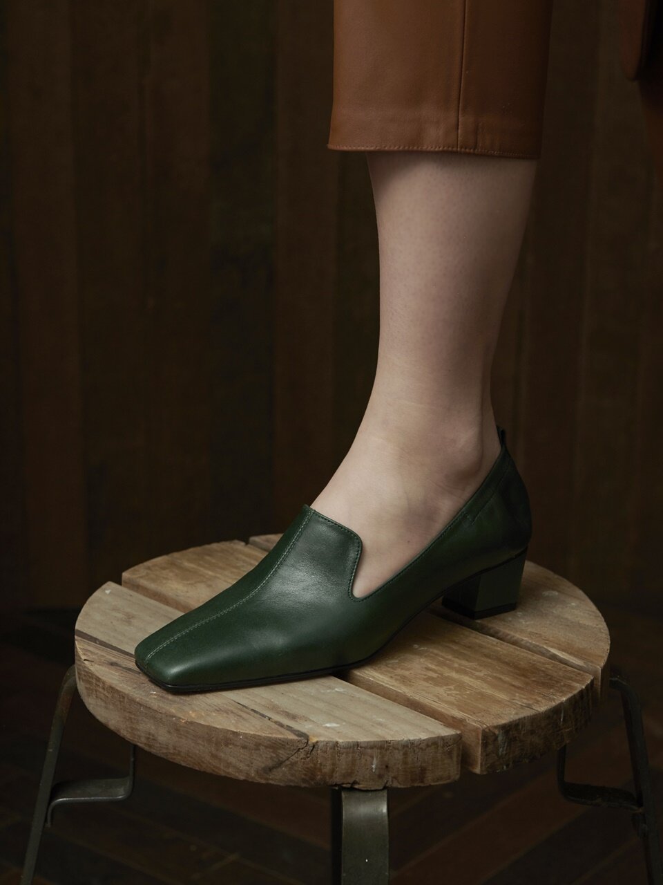 stitch line berlin loafer_green1