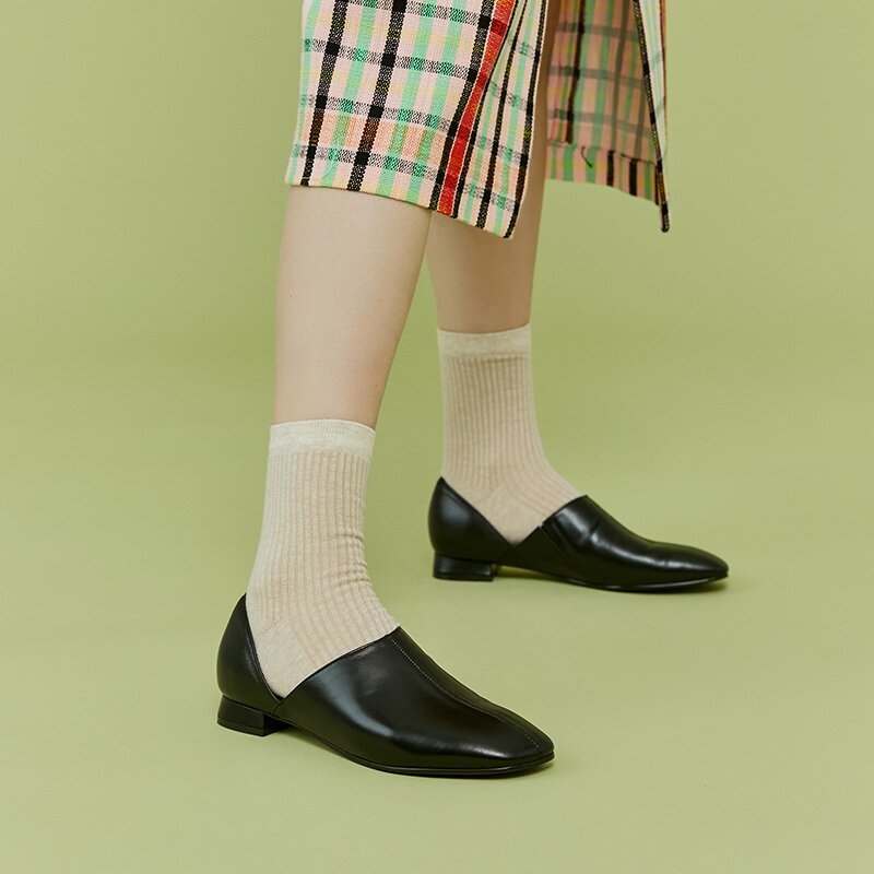 모던 오블리크 로퍼 블랙 1009