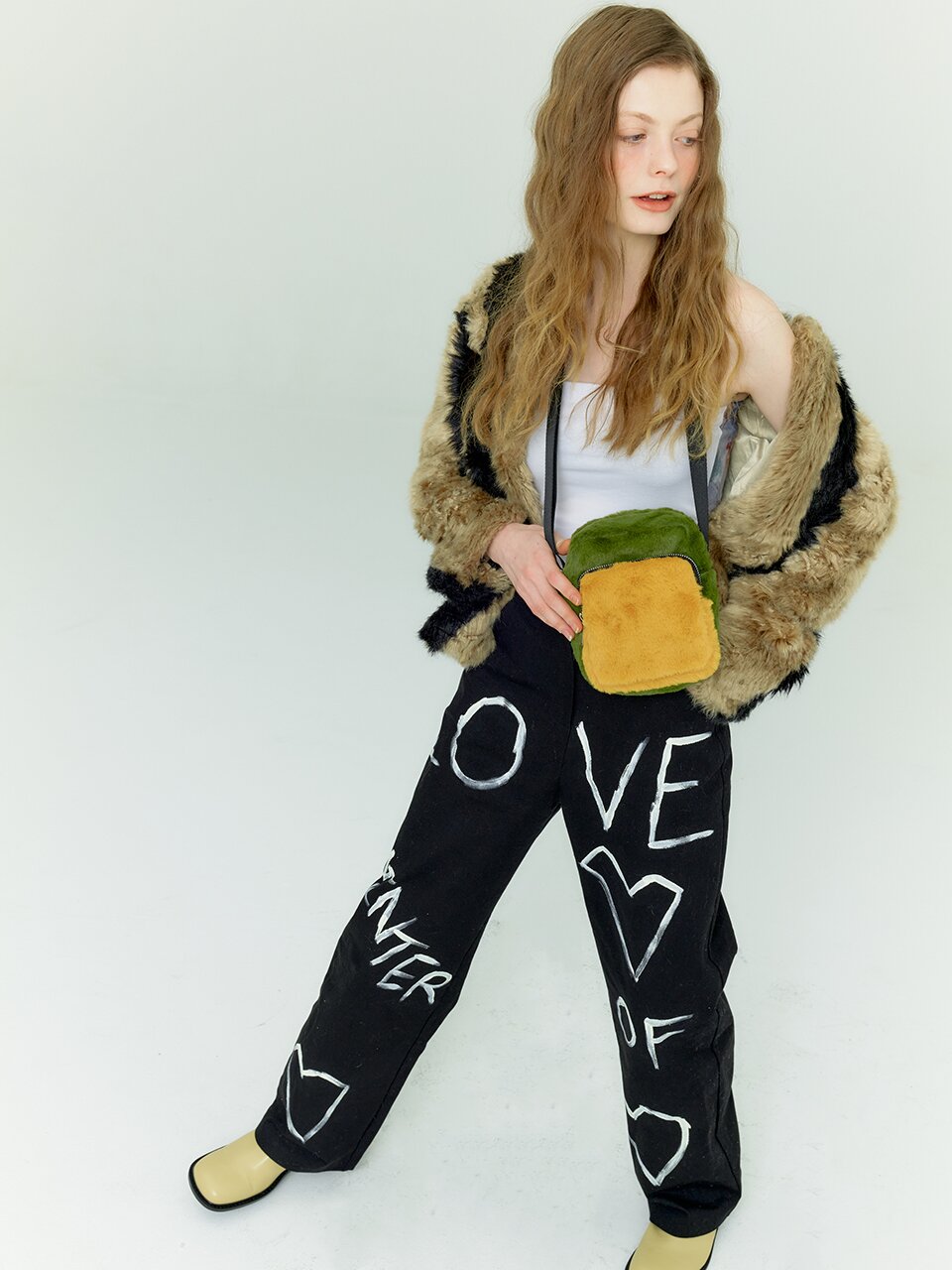 Mini fur[Khaki Yellow]