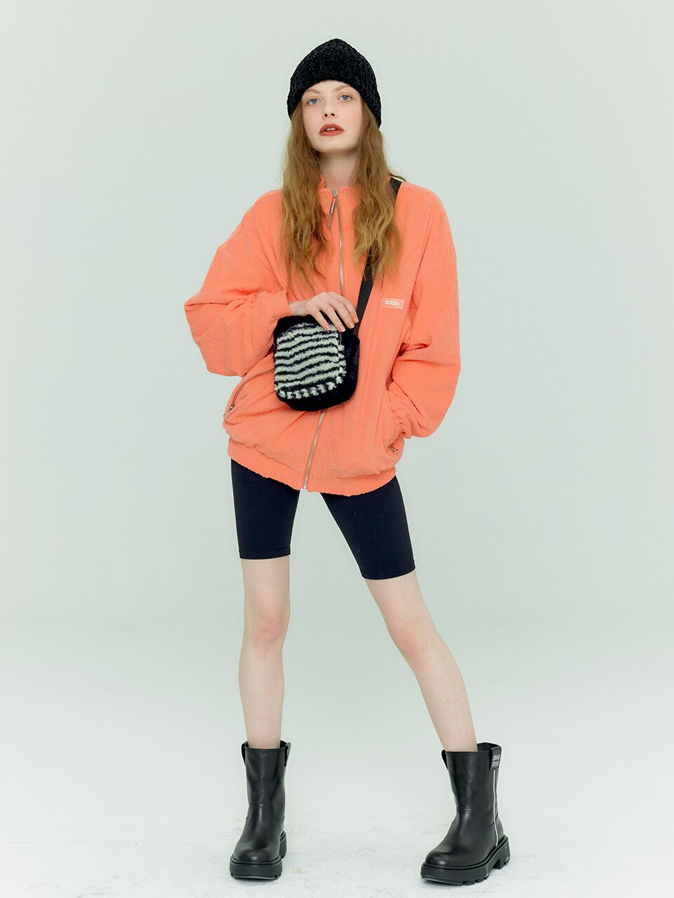 Mini fur[Black stripe]