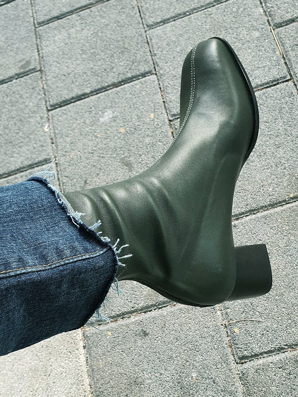 Midi Size Socks Boots_Green
