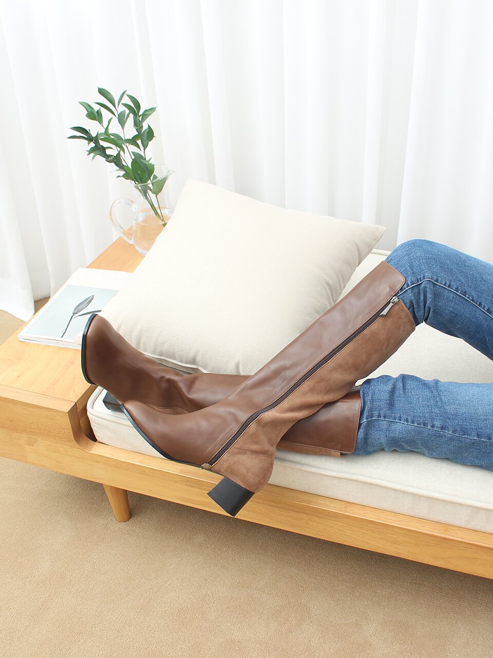 Bi-Span Long Boots_Brown