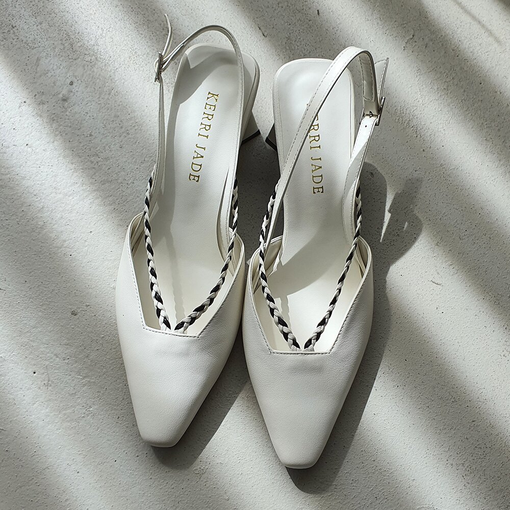 Sweetpea Slingback_CreamWhite