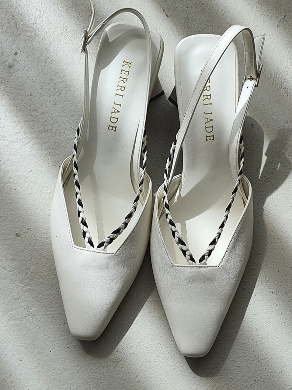 Sweetpea Slingback_CreamWhite