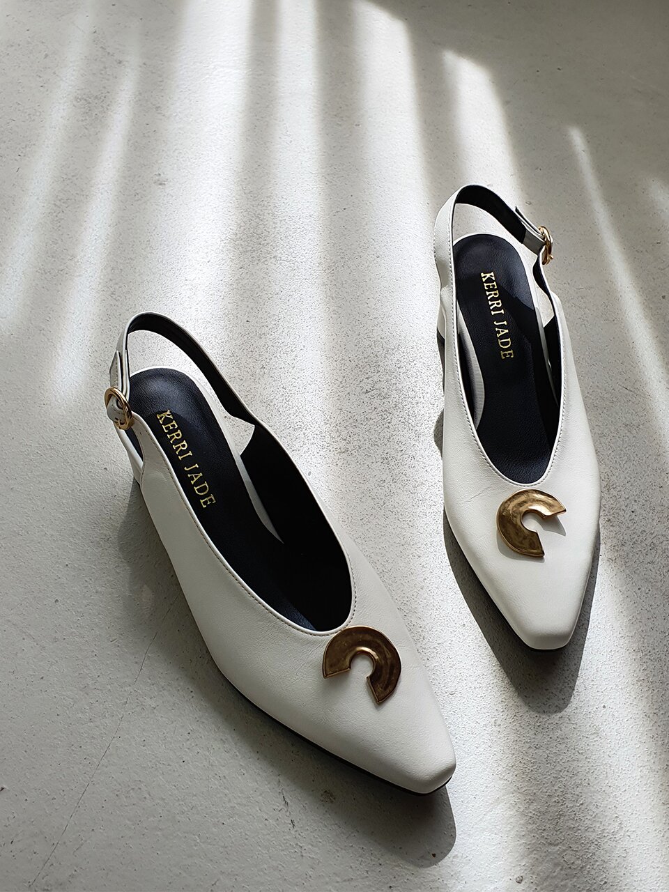 HalfMoon Slingback_CreamWhite