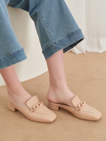 Chain Bloafer_SkinBeige