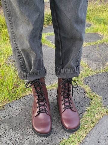 Flat Walker Boots_RedBrown