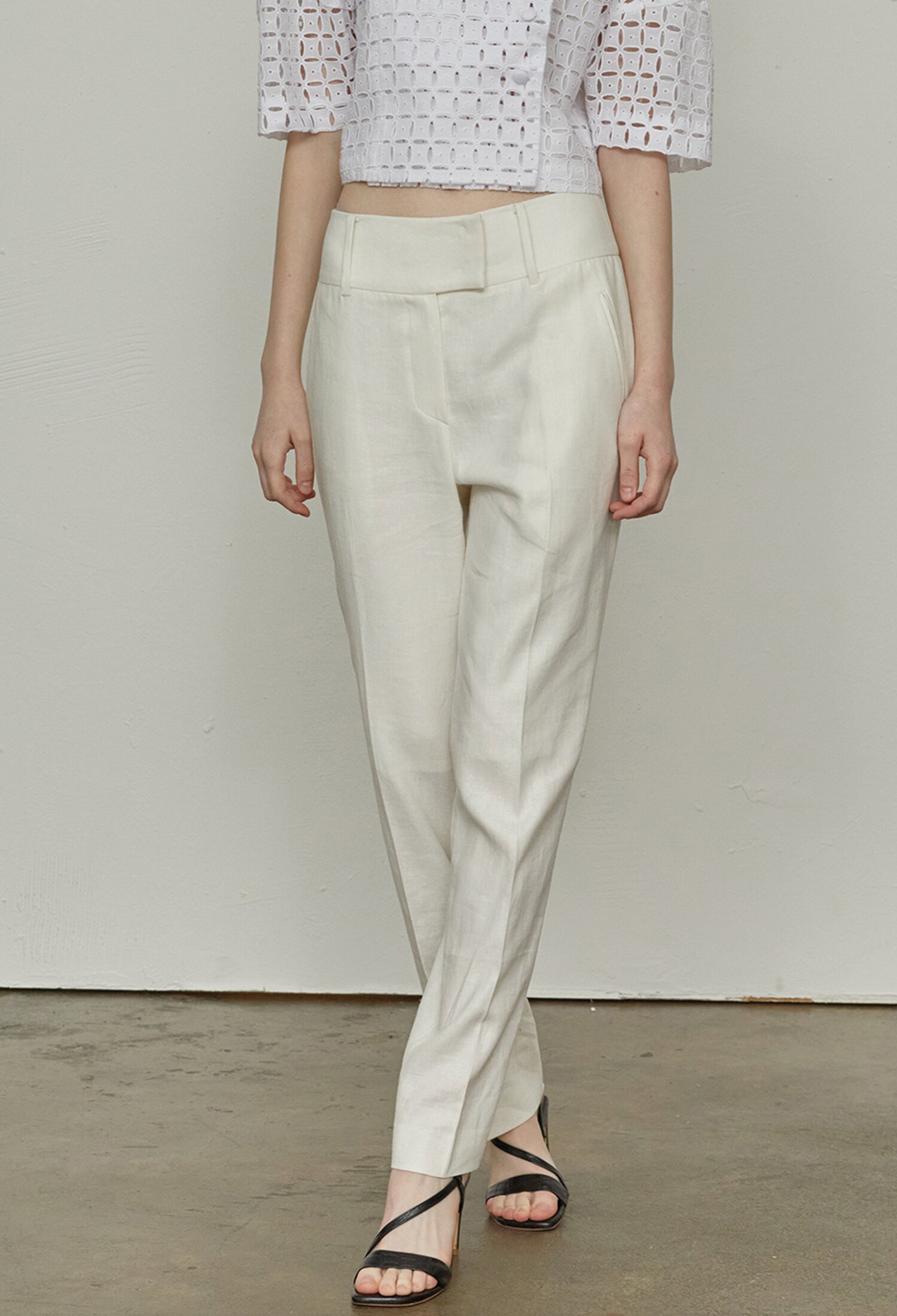 LINEN SOFT TAPERD PANTS