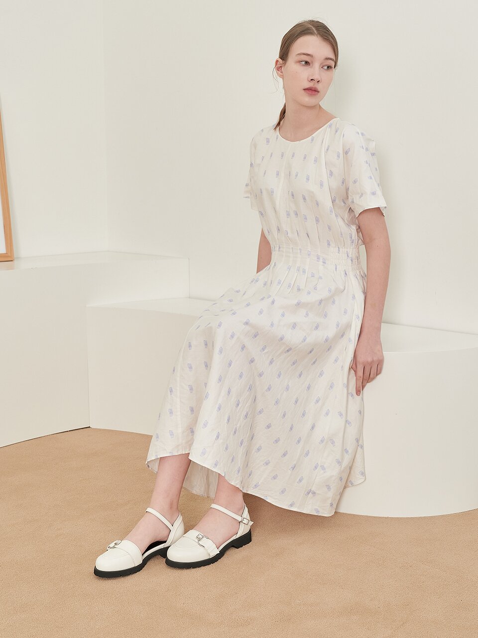 Bluff Maryjane Loafer_CreamWhite