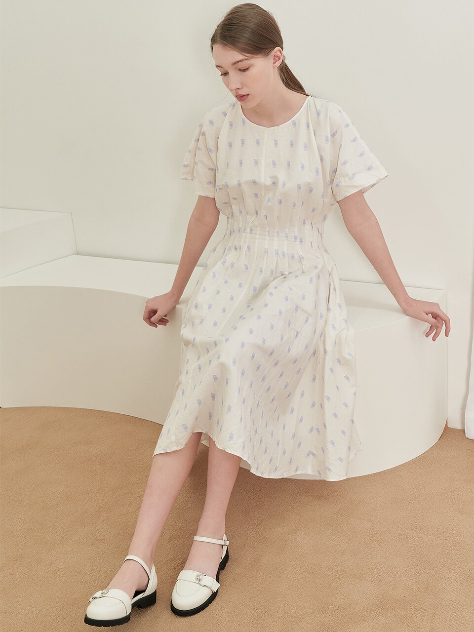 Bluff Maryjane Loafer_CreamWhite