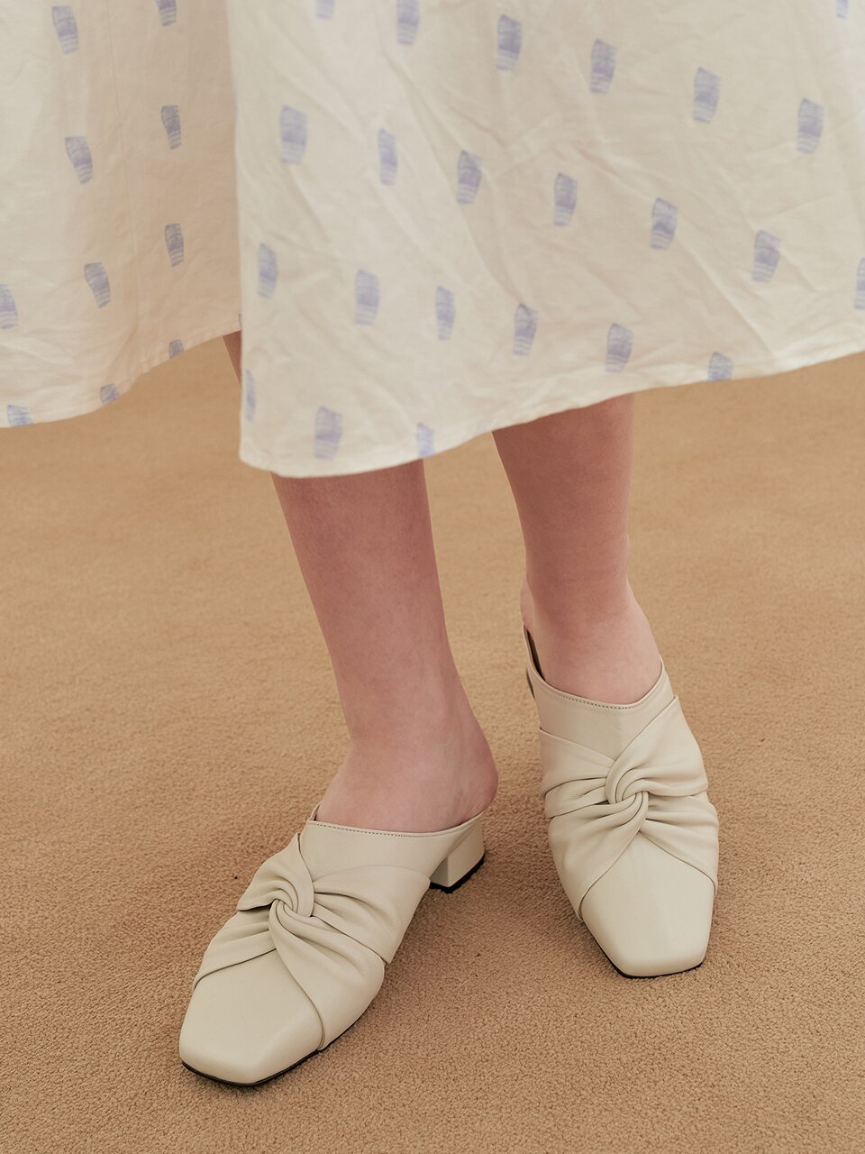 T.Twist Mules_Ivory