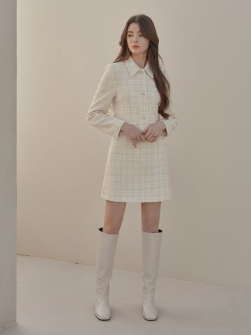 Dia tweed skirt_IVORY