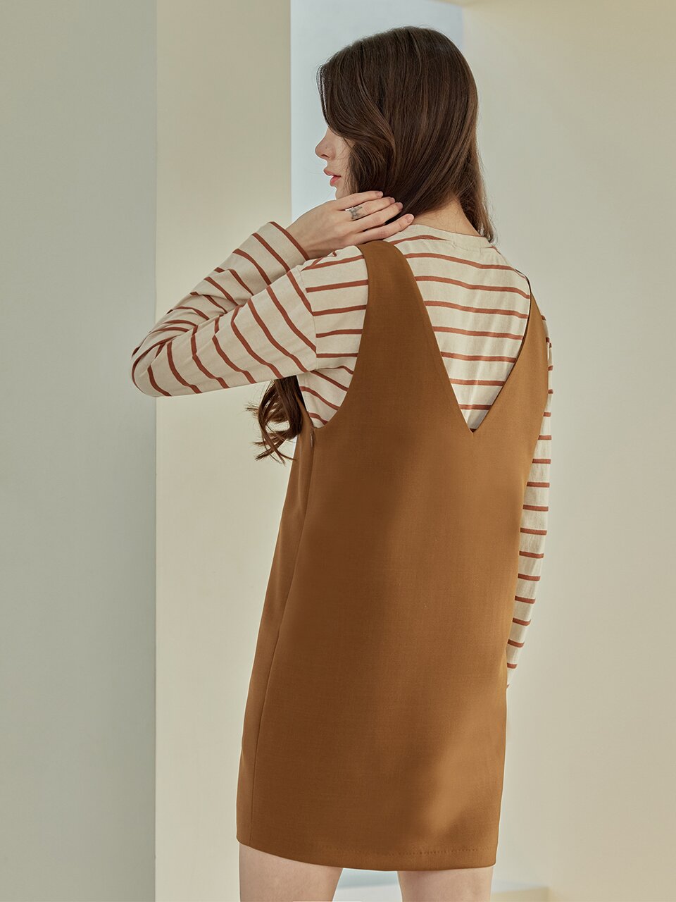 Luna bustier dress_BROWN