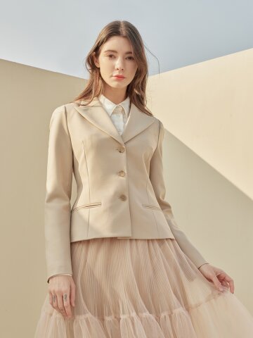 Emery line three button jacket_BEIGE
