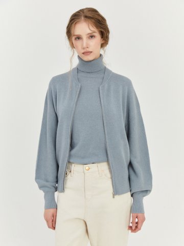 [칼레이트] 캐시미어 100% 블루종 점퍼