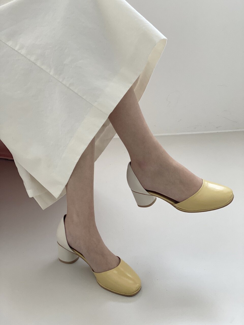macaroon strap pumps butter