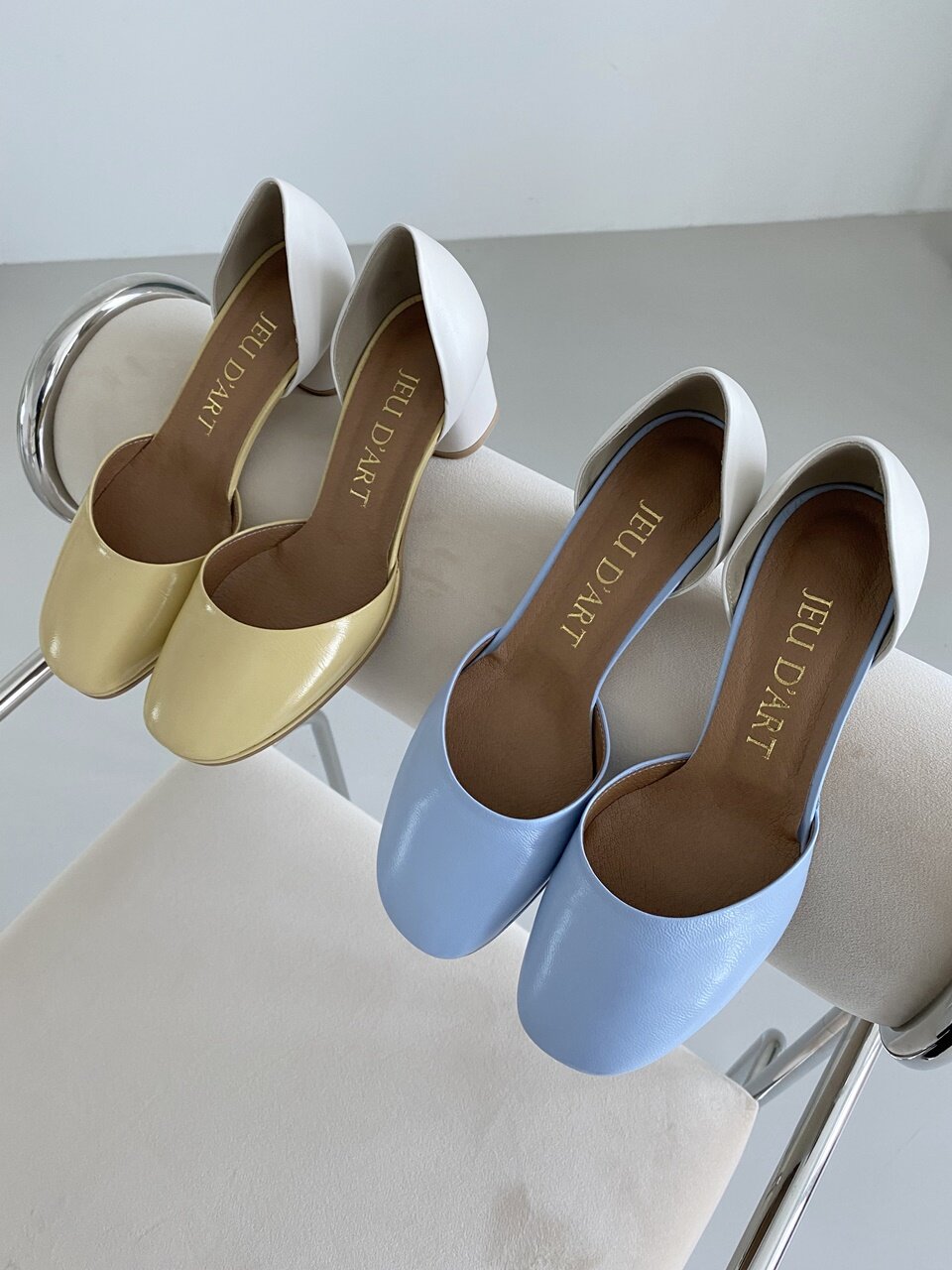 macaroon strap pumps butter