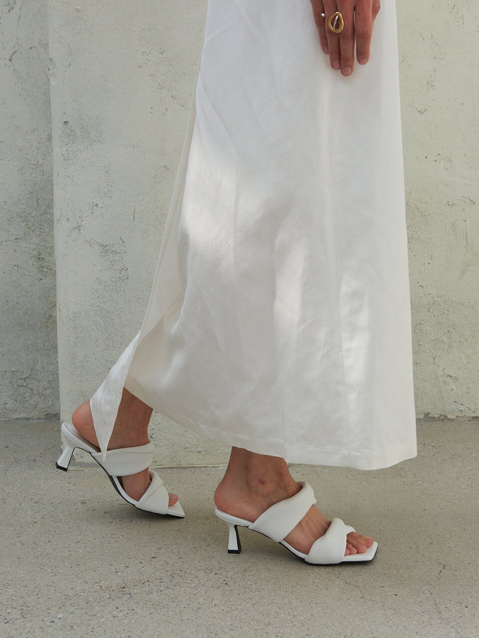 Sarah Sandals Leather White