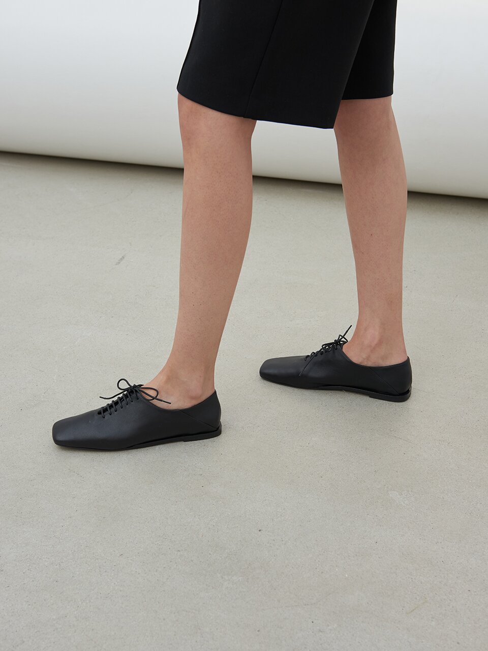 Terri Derbies Leather Black