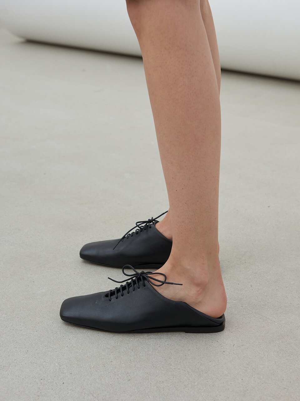 Terri Derbies Leather Black
