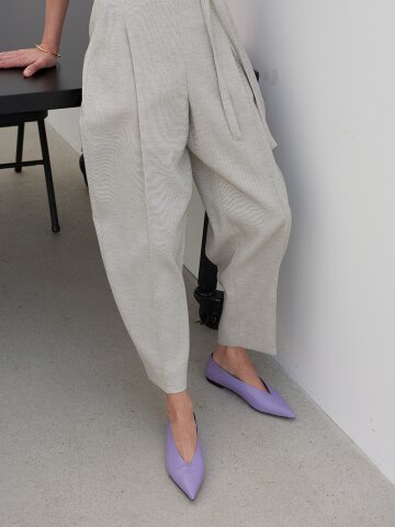 Inès Flat Leather Lavender이네스플랫 라벤더