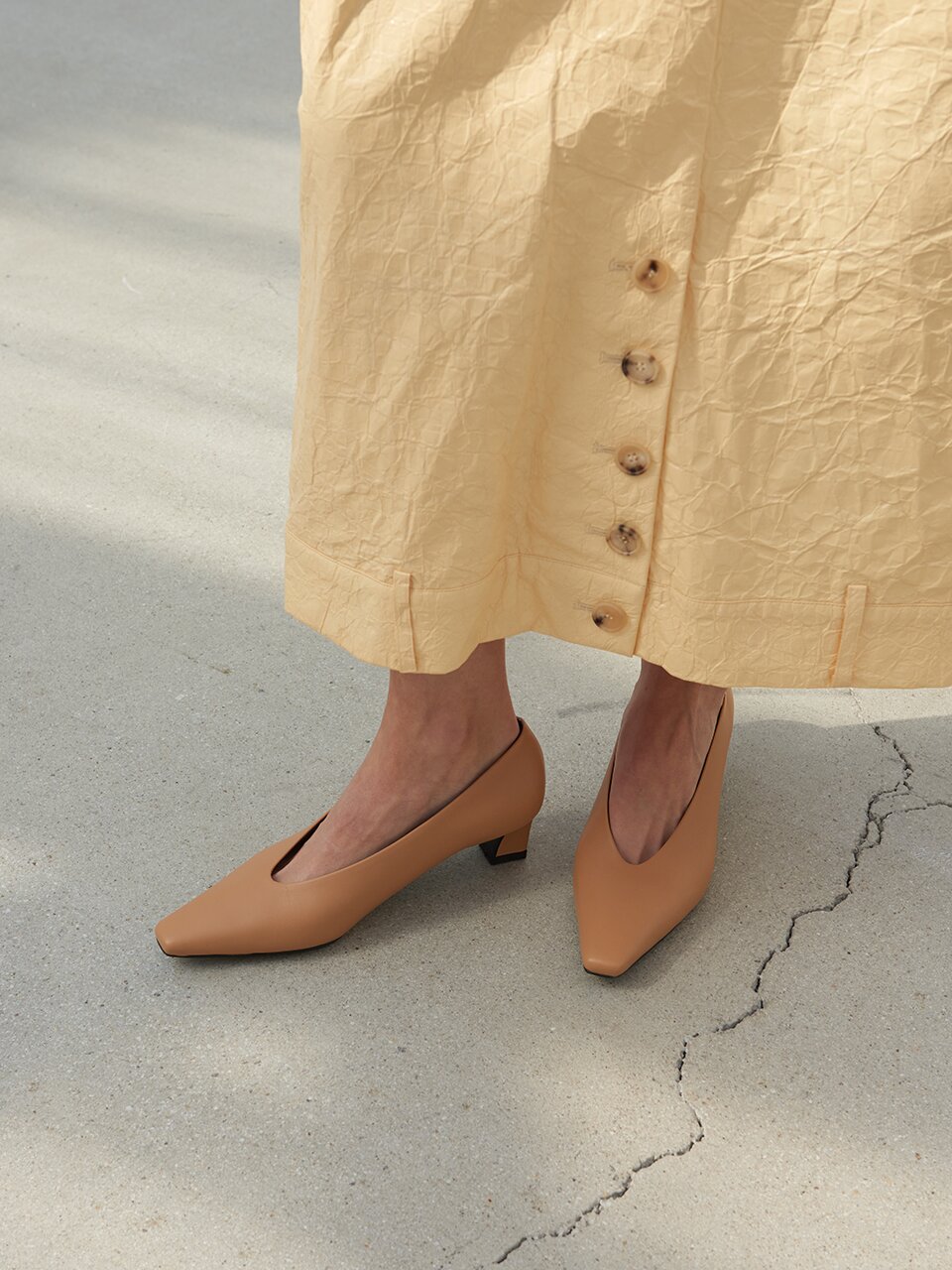 Léa Pumps Leather Beige