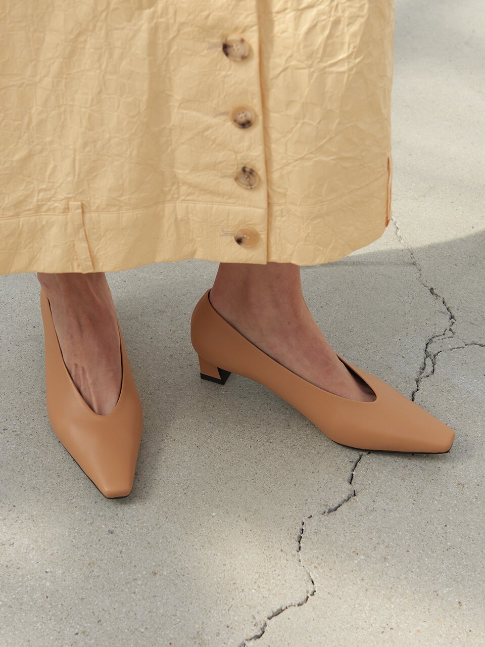 Léa Pumps Leather Beige