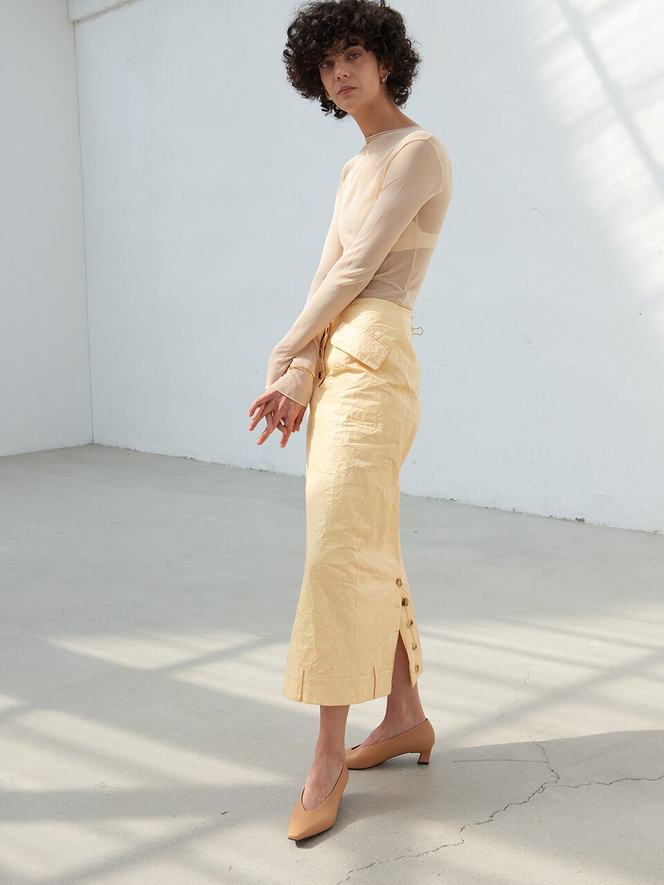 Léa Pumps Leather Beige