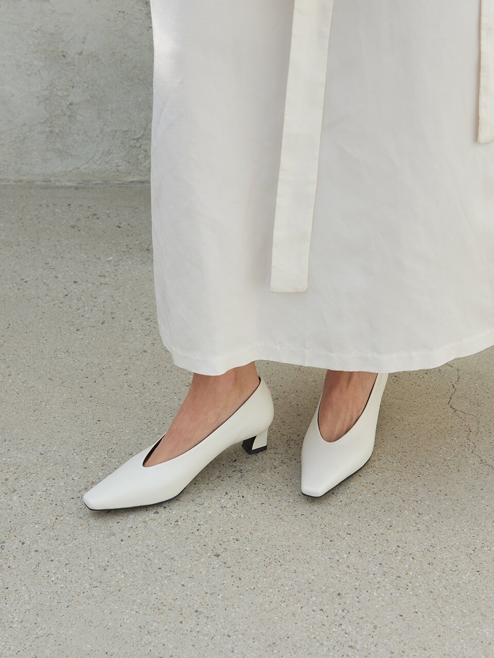 Léa Pumps Leather Ivory