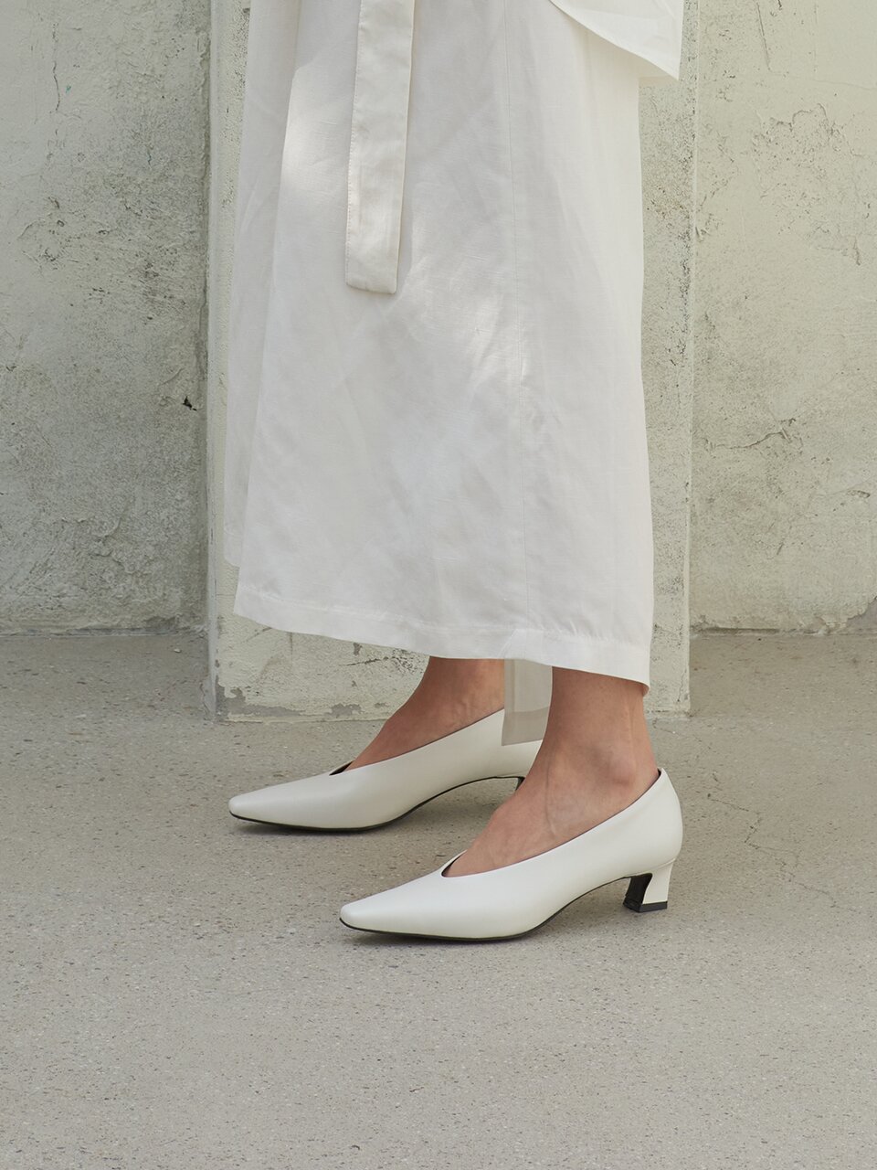 Léa Pumps Leather Ivory