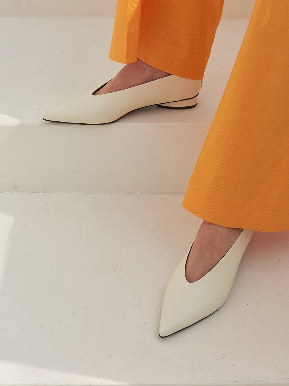 Lina Pumps Leather Ivory