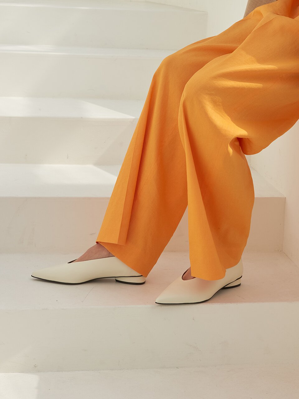Lina Pumps Leather Ivory