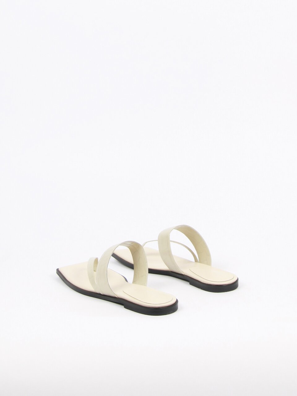 Cheyenne Sandals Leather Beige Crocco